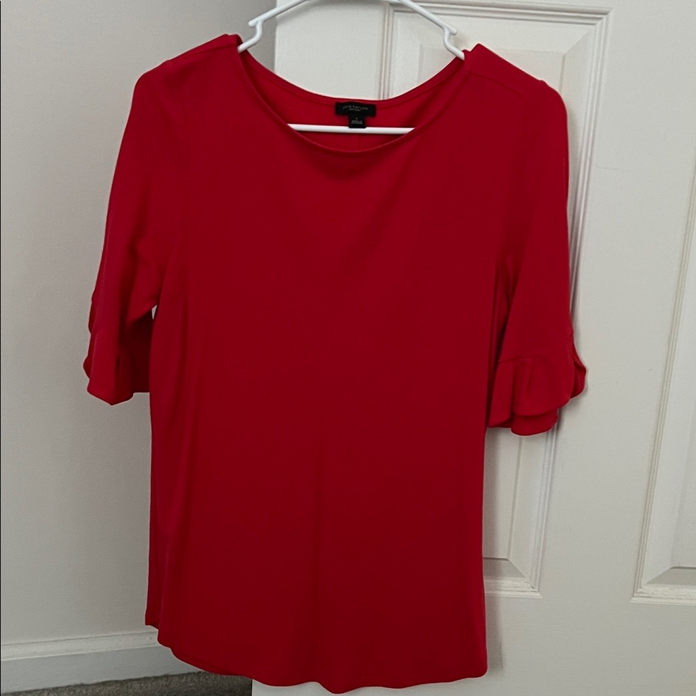 Ann Taylor Bold Red Blouse
